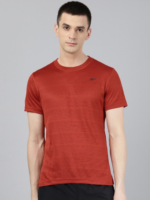 

Reebok Men Red Branded Round Neck Training T-Shirt