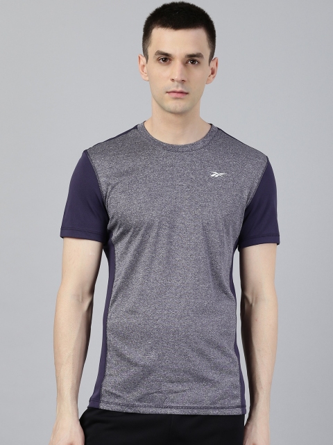 

Reebok Men Navy Blue Solid Slim Fit Round Neck Training T-shirt