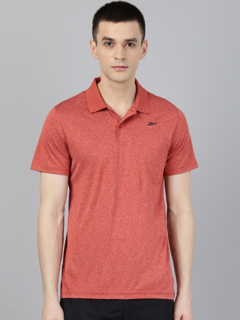 

Reebok Men Rust Red Solid Windsurfer Training Polo T-Shirt