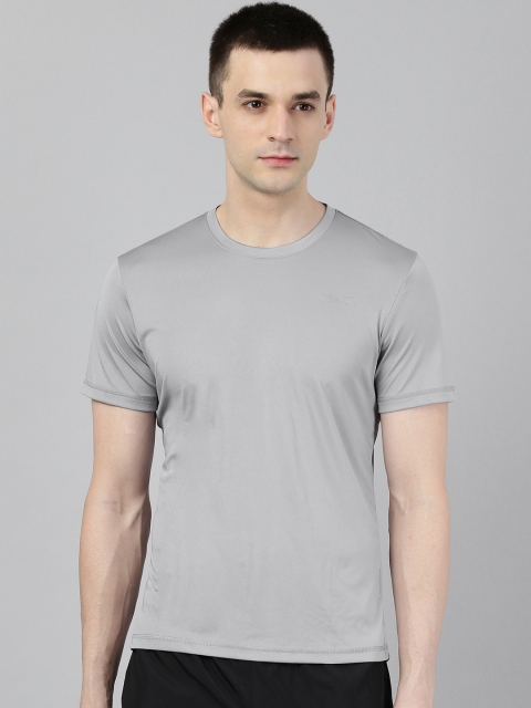 

Reebok Men Grey Solid Running T-Shirt