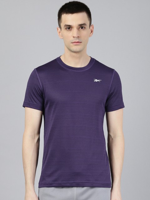 

Reebok Men Purple Branded Training T-Shirt