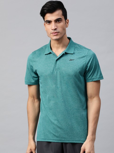 

Reebok Men Blue Windsurfer Solid Training Polo T-Shirt