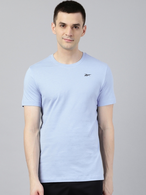 

Reebok Men Blue Foundation Jersey Solid Slim Fit Training T-Shirt