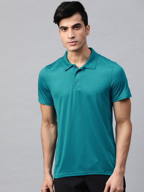 

Reebok Men Blue Workout Regular Solid Polo T-Shirt