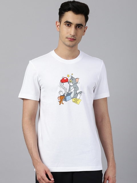 

Reebok Classic Unisex White & Grey Tom & Jerry Printed T-Shirt