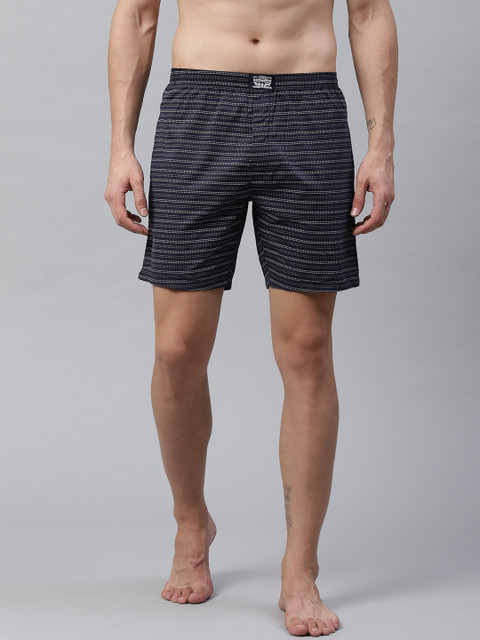 

Levis Men Navy Blue & White Striped Pure Cotton Boxers #023-Pure Cotton Boxers SHORTS-BIRDSFT/NVY-P1