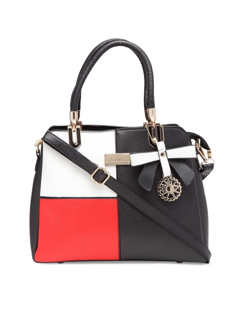 

Ladida Black & White Colourblocked Handheld Bag