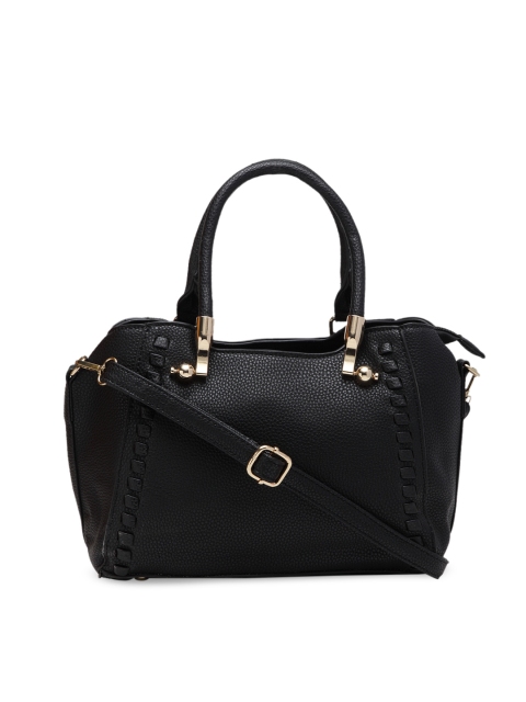 

Ladida Black Textured Handheld Bag