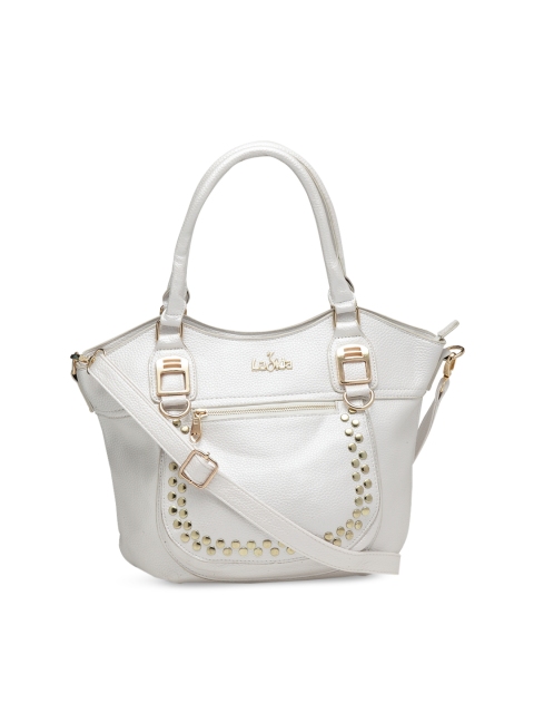 

Ladida White Embellished Handheld Bag