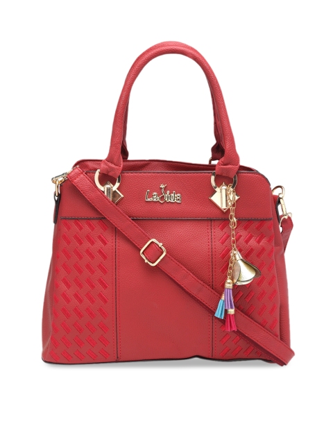 

Ladida Red Self Design Handheld Bag