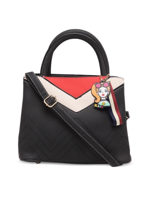 

Ladida Black Colourblocked Handheld Bag