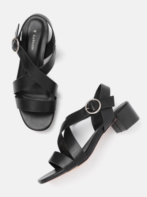 

Van Heusen Women Black Solid Heels