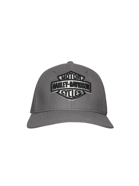 

Harley-Davidson Men Charcoal Grey & Black Embroidered Lightweight Wicking Baseball Cap