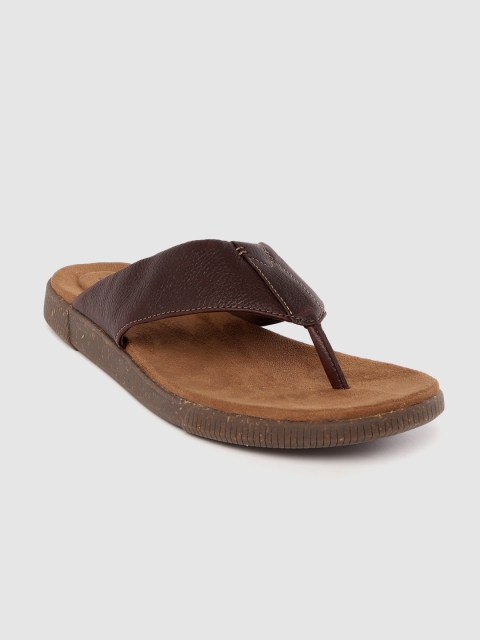 

Clarks Men Coffee Brown Textured Leather Comfort Sandals