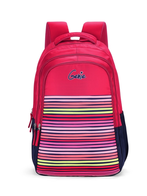 

Genie Kids Pink Striped 19inches Large Backpack