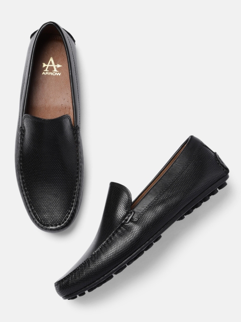 

Arrow Men Black Leather Loafers
