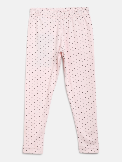 

Gini and Jony Girls Pink & Grey Printed Ankle-Length Leggings