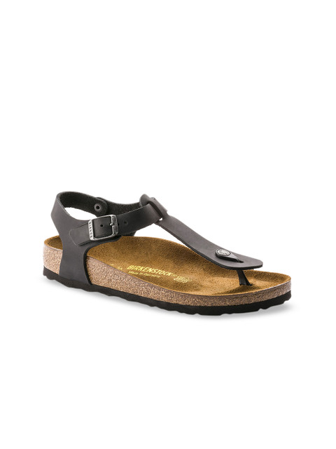 

Birkenstock Unisex Black Kairo Oiled Leather Narrow Width Sandals