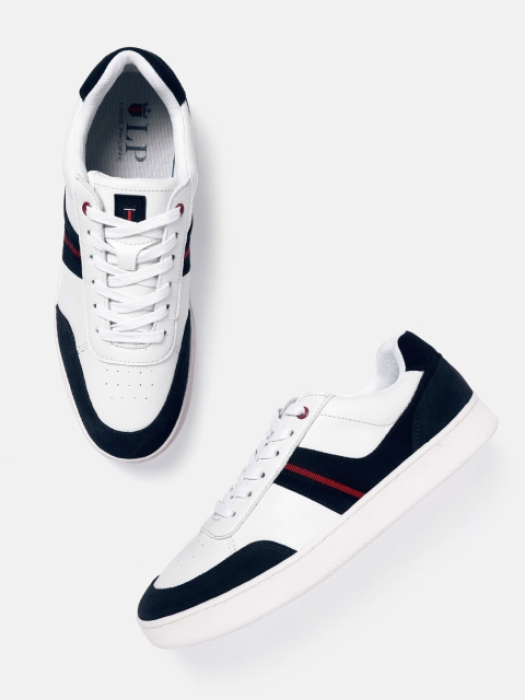 

Louis Philippe Men White & Navy Colourblocked Sneakers