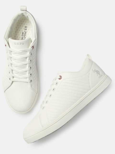 

U.S. Polo Assn. Men White Solid ZETH Sneakers