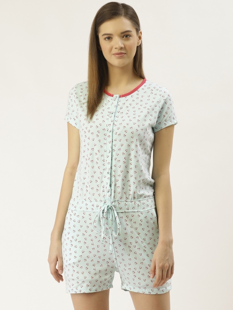 

Sweet Dreams Women Blue & Red Printed Playsuit