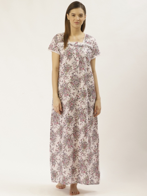 

Sweet Dreams Pink & Green Printed Maxi Nightdress