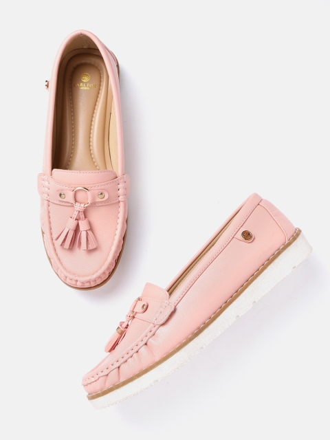 

Carlton London Women Pink Tasselled Loafers