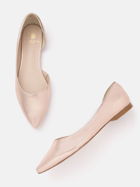 

Carlton London Women Rose Gold-Toned Solid Ballerinas