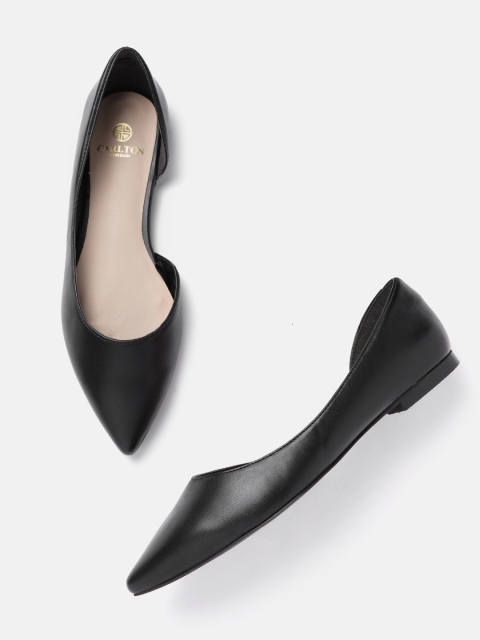 

Carlton London Women Black Solid Ballerinas