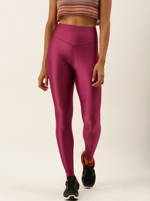 

FOREVER 21 Women Magenta Pink Solid Tights