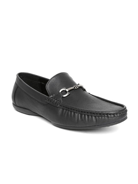 

San Frissco Men Black Textured Loafers