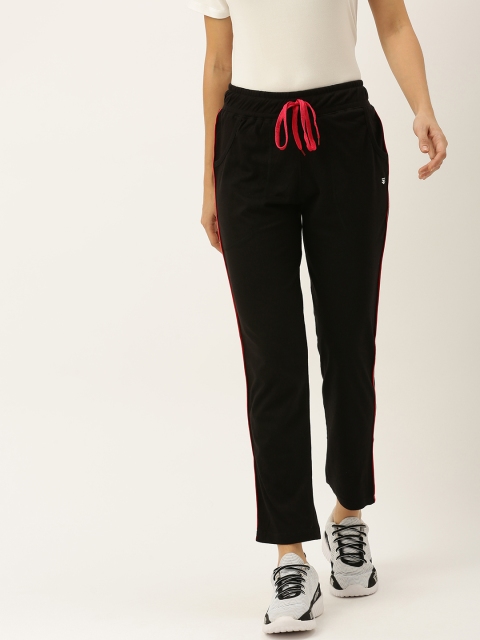 

Sports52 wear Women Black Slim Fit Solid Track Pants