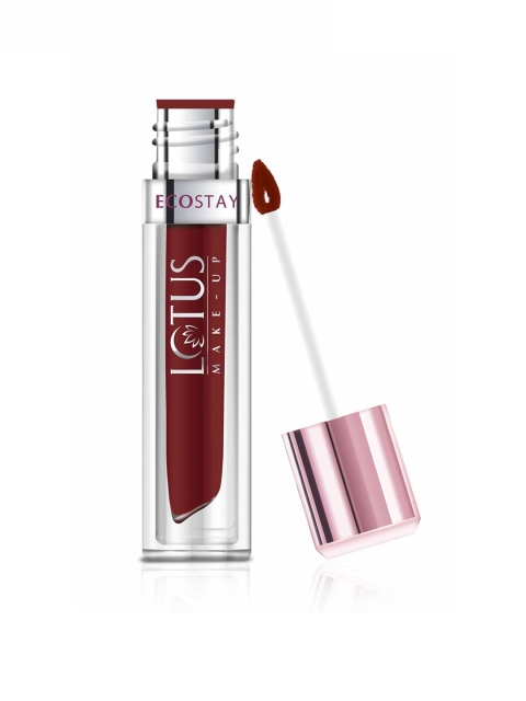 

Lotus Herbals Sustainable Ecostay Winful Wine Matte Lip Lacquer EL18, Maroon