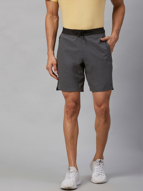 

Reebok Men Charcoal Grey Fitness & Training Epic Solid Shorts
