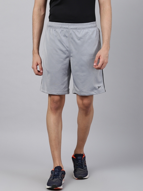 

Reebok Men Grey Tricot Training Solid Shorts