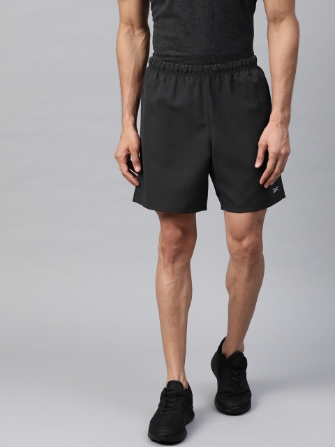 

Reebok Men Black Solid 7-Inch Running Shorts