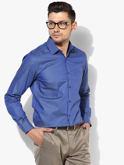 

Raymond Men Blue Solid Regular Fit Formal Shirt