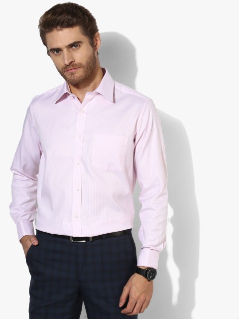 

Park Avenue Men Pink Striped Regular Fit Formal Shirt
