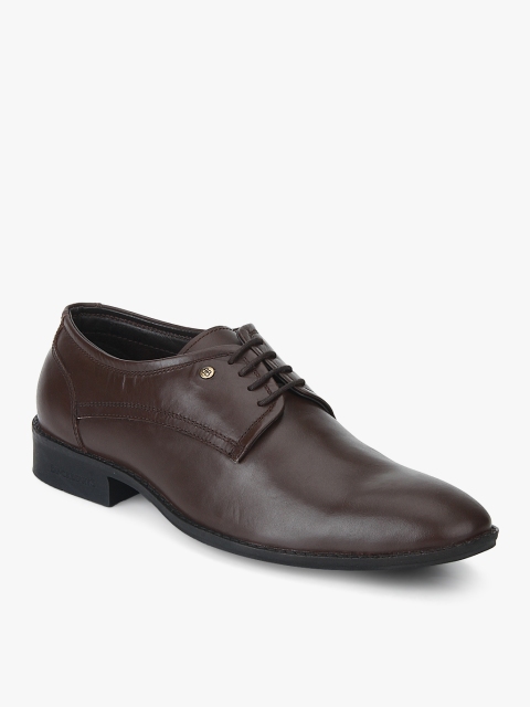 

Blackberrys Men Coffee Brown Solid Leather Formal Derbys