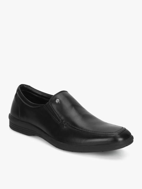 

Blackberrys Men Black Solid Leather Formal Slip-Ons