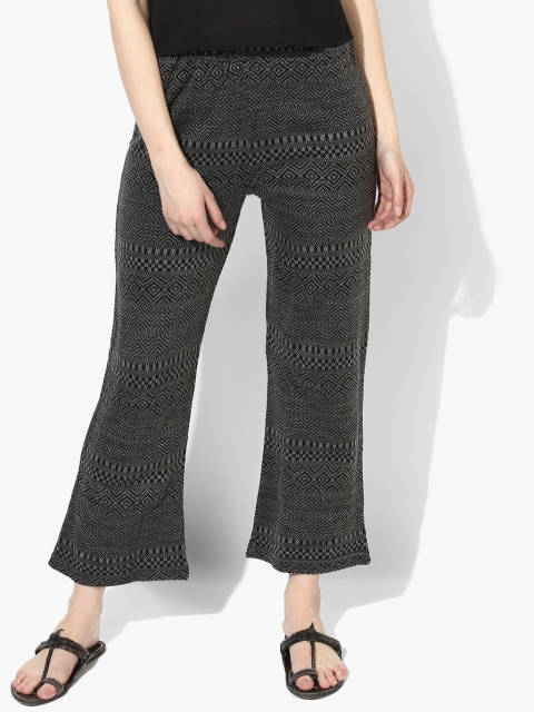 

RANGMANCH BY PANTALOONS Women Grey Printed Trousers