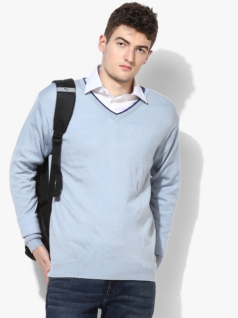 

ColorPlus Men Blue Solid Sweater