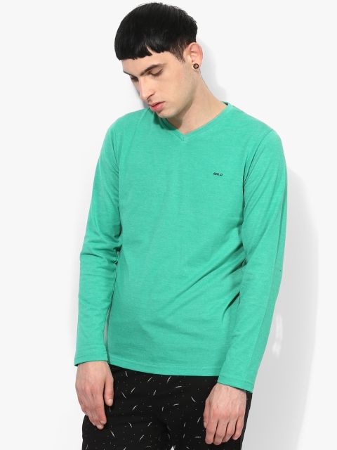 

Sweet Dreams Men Green Solid Lounge T-shirt