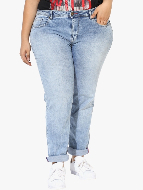 

aLL Women Blue Washed Mid Rise Slim Fit Clean Look Stretchable Jeans