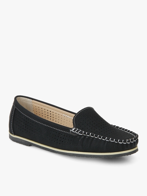 

Solovoga Women Black Loafers