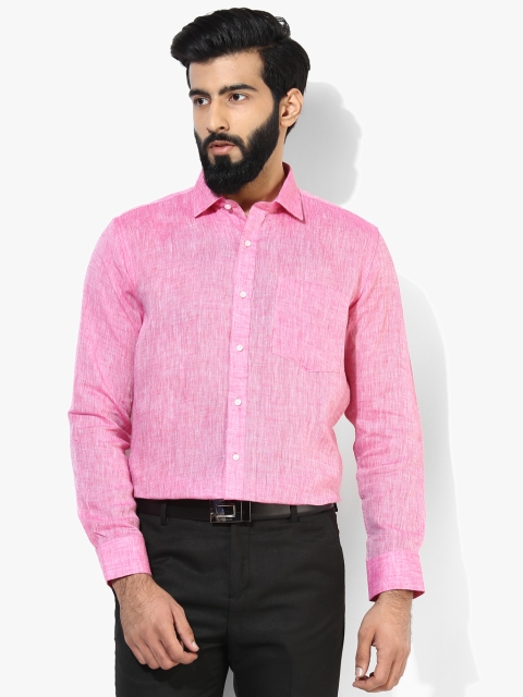 

Van Heusen Men Pink Self Design Slim Fit Formal Shirt