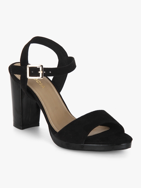 

Rocia Women Black Solid Sandals