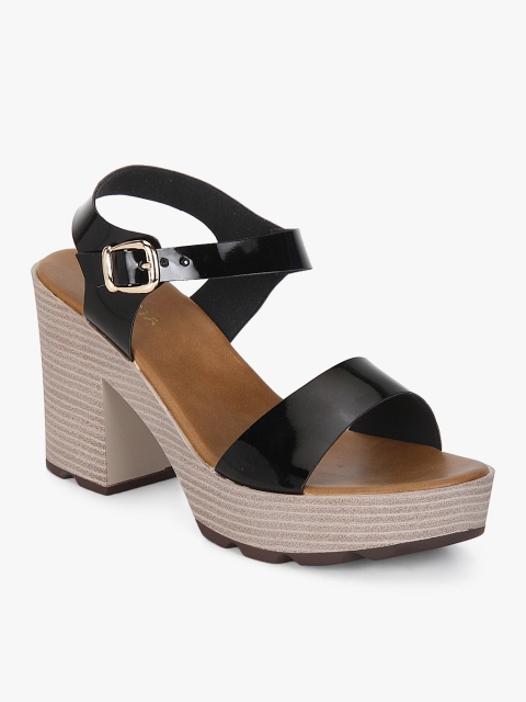 

Rocia Women Black Solid Sandals