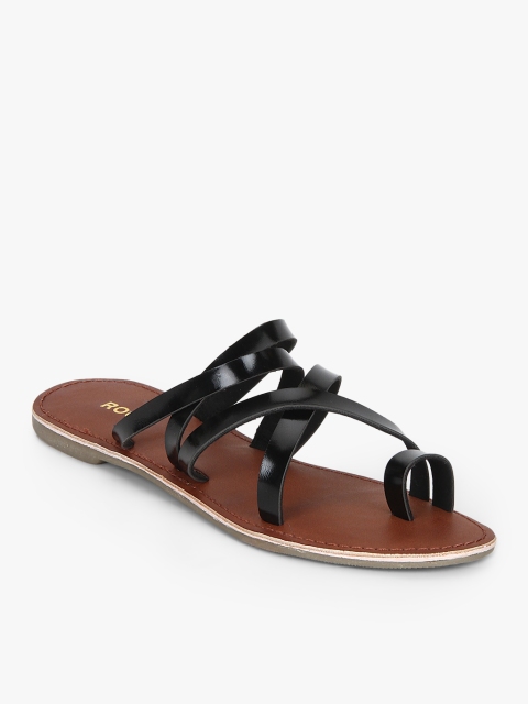 

Rocia Women Black Solid One Toe Flats