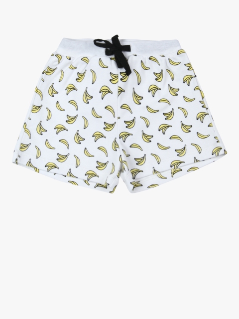 

Gini and Jony White Printed Regular Fit Shorts